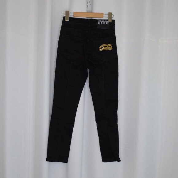 Versace Black Slim Fit Jeans Sz 24 - Picture 7 of 9